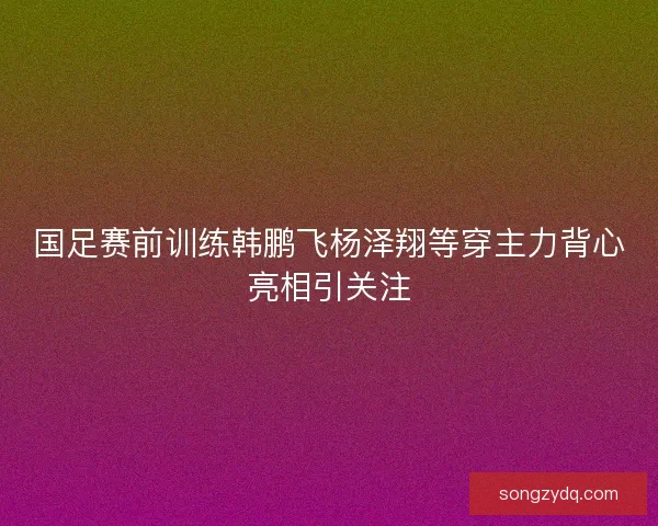 国足赛前训练韩鹏飞杨泽翔等穿主力背心亮相引关注